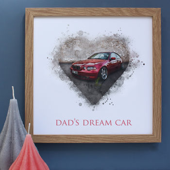 Personalised Watercolour Car Portrait Framed Print, 4 of 7