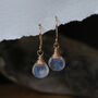 Rainbow Moonstone Briolette Drop Earrings, thumbnail 1 of 2