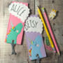Personalised Happy Unicorn Name Bookmark For Children, thumbnail 1 of 7
