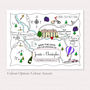 Print Your Own Colour Wedding Or Party Illustrated Map, thumbnail 1 of 6