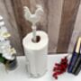 White Iron Cockerel Kitchen Roll Holder Stand, thumbnail 2 of 8