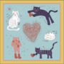 Funny Colourful Cat Lover Gifts Cute Scarf, thumbnail 1 of 8