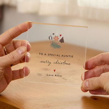 Personalised Christmas Acrylic Plaque Gift For Family, 4 of 7