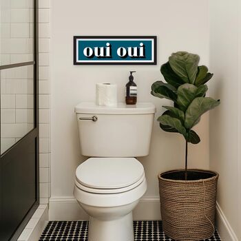 Framed Oui Oui Typography Print, 3 of 12