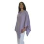 Lavender Purple 100% Cashmere Button Poncho Gift Boxed, thumbnail 6 of 12