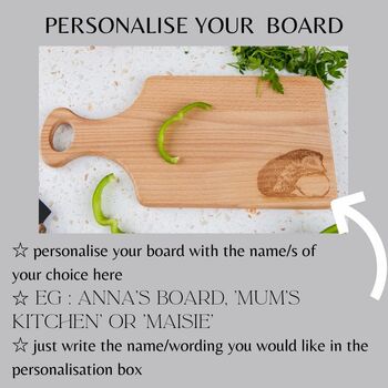 Personalised Hedgehog Serving Board, 5 of 6