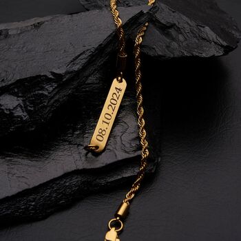 Gold 3mm Rope Necklace, 4 of 11