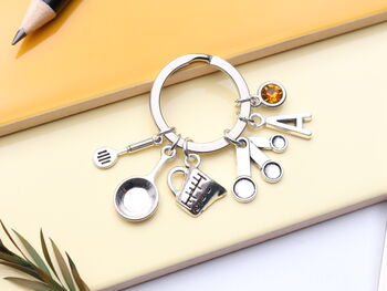 Personalised Chef Cooking Keyring, 2 of 9