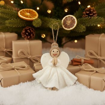 Christmas Angel Fair Trade Handmade Felt, 6 of 6