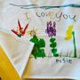 Personalised Child's Drawing Tea Towel, thumbnail 5 of 7