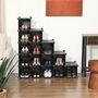 15 Black Interlocking Shoe Rack Storage Organiser, thumbnail 1 of 7