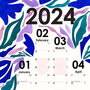 2024 Botanical Design Wall Planner, Portrait Calendar, thumbnail 3 of 5