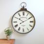 Antique Brass Large Oversized Pocket Watch Wall Clock, thumbnail 1 of 12