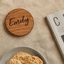 Personalised Wooden Name Coaster, thumbnail 2 of 3