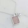 The Duo Rose Quartz Necklace, Silver, thumbnail 5 of 12