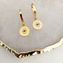 Evil Eye Coin Hoop Earrings, thumbnail 4 of 6