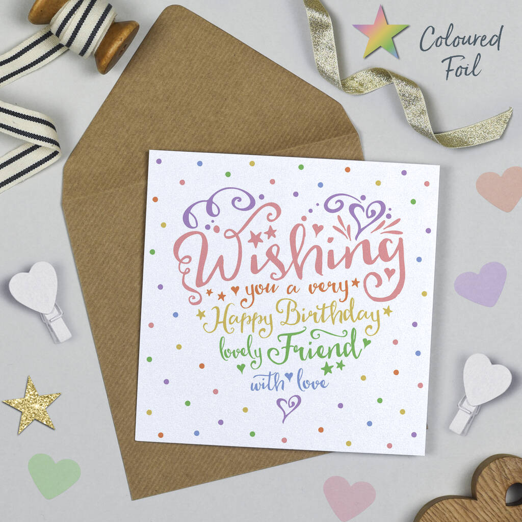 Heart And Soul Rainbow Friend Birthday Card, 1 of 5