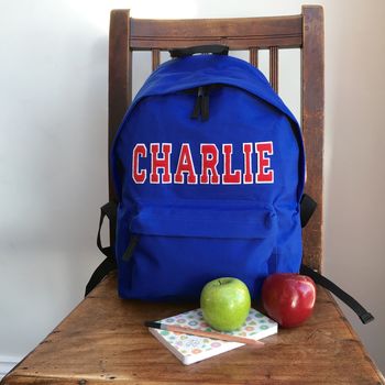 Personalised Appliqué Name Backpack Assorted Colours, 5 of 10
