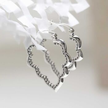 Sterling Silver Casablanca Hoops, 6 of 9