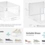 Eight White Stackable Shoe Boxes Storage Organisers, thumbnail 2 of 6