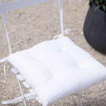 Linen Seat Pad Cushion, 2 of 6