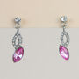 Colourful Crystal Dangle Stud Earrings, thumbnail 4 of 6