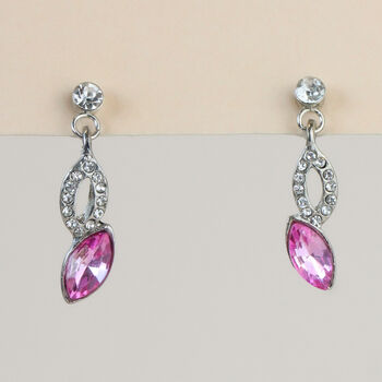 Colourful Crystal Dangle Stud Earrings, 4 of 6