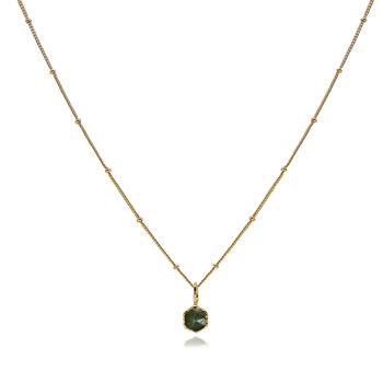 Gold Vermeil Labradorite Charm Necklace, 2 of 4