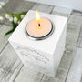 Personalised Wreath Memorial White Tea Light Holder, thumbnail 4 of 7