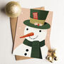 Happy Snowman Christmas Card, thumbnail 1 of 5