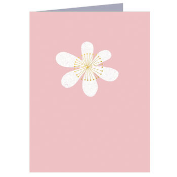 White Flower Mini Greetings Card, 2 of 3