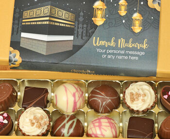 Personalised Umrah Chocolate Gift Box – 16 Luxury Chocolates, 2 of 2