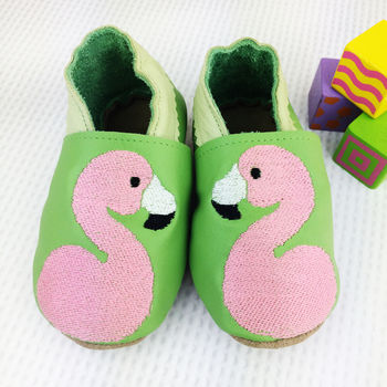 Embroidered Flamingo Children's Slippers, 4 of 7