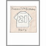 Personalised Football Shirt 16th Birthday Card, thumbnail 3 of 8