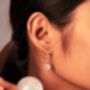 Sterling Silver Pink Opal Shimmering Dangle Earrings, thumbnail 7 of 8