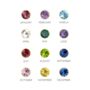 Engraved Rhodium Plated Birthstone Crystal Cufflink Set, thumbnail 10 of 12