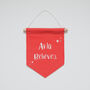 Red Personalised Christmas Felt Banner, thumbnail 3 of 5