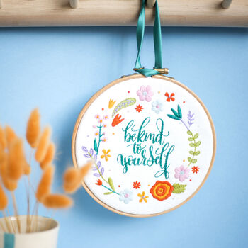Be Kind To Yourself Embroidery Kit, 2 of 7