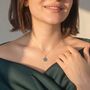 Blue Turquoise December Birthstone Gold Plated Necklace, thumbnail 3 of 5