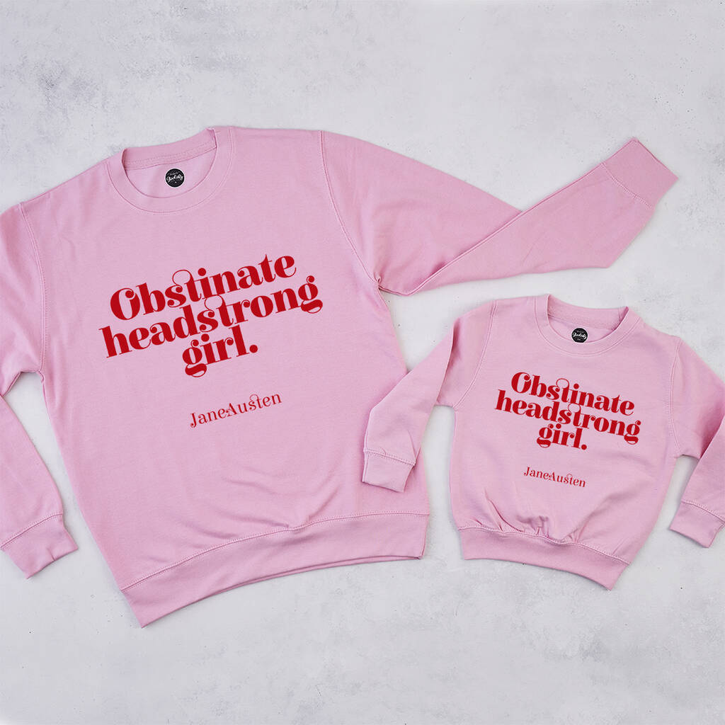 Headstrong Mother And Daughter Sweatshirt Set By Bookishly