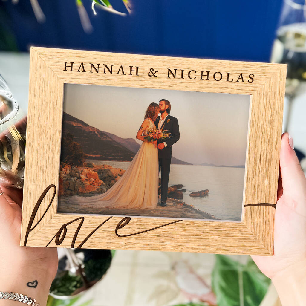 Personalised Wedding Anniversary Picture Frame Gift, 1 of 10