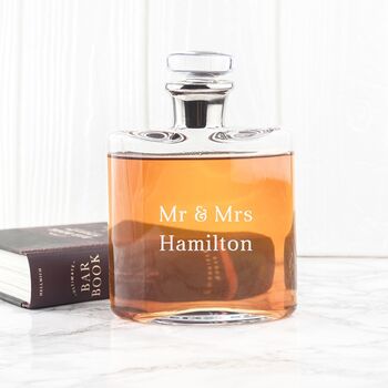 Personalised Platinum Necked Wedding Decanter, 2 of 8