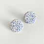 Polka Concrete Studs In Blue, thumbnail 2 of 2