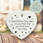 Personalised Porcelain Heart Grandchildren Fill A Space Keepsake Gift, thumbnail 1 of 2