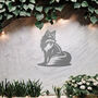 Curled Fox Metal Wall Art For Garden, Animal Lover Gift, thumbnail 10 of 10