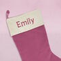 Bertie Bear’s Personalised Christmas Stocking In Pink, thumbnail 4 of 8