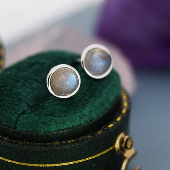 Sterling Silver Genuine Labradorite Earrings, 4 of 12