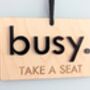 Do Not Disturb Free Busy Sign Work Wood 3D Acrylic Door Hanger, thumbnail 8 of 9