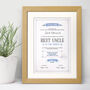 Best Uncle / Godfather Personalised Certificate, thumbnail 1 of 4