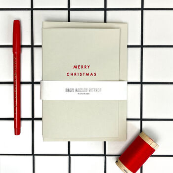 Pack Of Three 'Christmas' Hand Embroidered Cards, 7 of 9